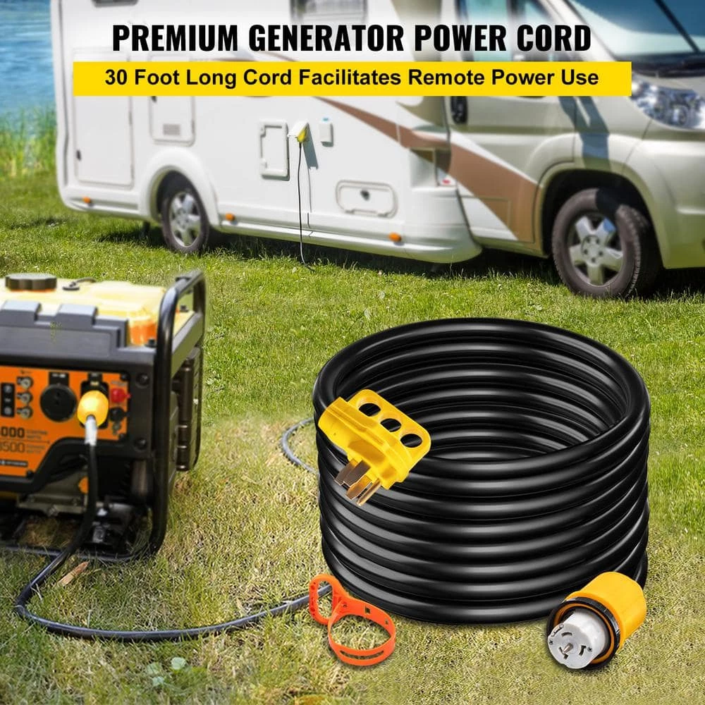 30 ft. 50 Amp 250-Volt 12,000-Watt Black Cable Generator Power Cord ETL Listed Extension Cord by VEVOR 4 30 ft. 50 Amp 250-Volt 12,000-Watt Black Cable Generator Power Cord ETL Listed Extension Cord by VEVOR - Image 2