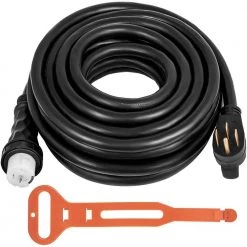30 ft. Generator Extension Cord 250-Volt 50 Amp UL Listed Generator Power Cord with Twist Lock Connectors by VEVOR