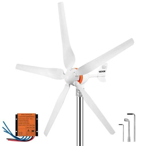 Wind Turbine Generator 500-Watt 5 Blades Auto Adjust Windward Direction Wind Power Generator with MPPT Controller by VEVOR 7 Wind Turbine Generator 500-Watt 5 Blades Auto Adjust Windward Direction Wind Power Generator with MPPT Controller by VEVOR -AC WORKS Shop vevor home wind turbines yflfdjdkzqs7 8eylv0 64 1000