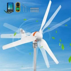 Wind Turbine Generator 400-Watt 12-Volt/AC Wind Turbine Kit 3 Blades Wind Power Generator with Wind and Solar Controller by VEVOR -AC WORKS Shop vevor home wind turbines yflfdjfghbkzqy8zyv0 31 1000