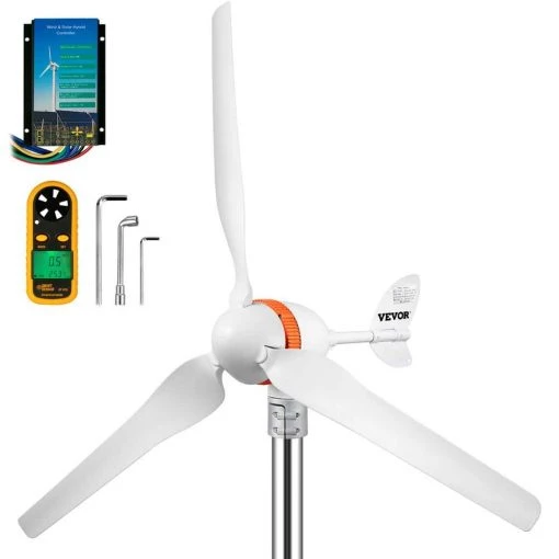 Wind Turbine Generator 400-Watt 12-Volt/AC Wind Turbine Kit 3 Blades Wind Power Generator with Wind and Solar Controller by VEVOR 5 Wind Turbine Generator 400-Watt 12-Volt/AC Wind Turbine Kit 3 Blades Wind Power Generator with Wind and Solar Controller by VEVOR -AC WORKS Shop vevor home wind turbines yflfdjfghbkzqy8zyv0 64 1000