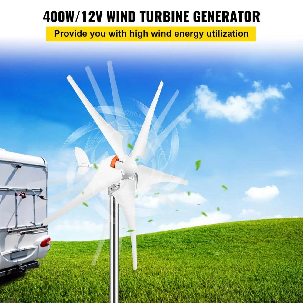 Wind Turbine Generator 400-Watt Auto Adjust Windward Direction 5 Blades Wind Power Generator with MPPT Controller by VEVOR 3 Wind Turbine Generator 400-Watt Auto Adjust Windward Direction 5 Blades Wind Power Generator with MPPT Controller by VEVOR - Image 2