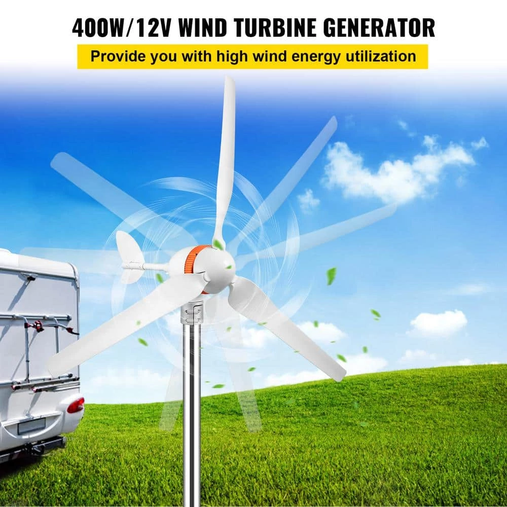 Wind Turbine Generator 400-Watt 12-Volt/AC Wind Turbine Kit 3 Blades Wind Power Generator with MPPT Controller by VEVOR 4 Wind Turbine Generator 400-Watt 12-Volt/AC Wind Turbine Kit 3 Blades Wind Power Generator with MPPT Controller by VEVOR - Image 2