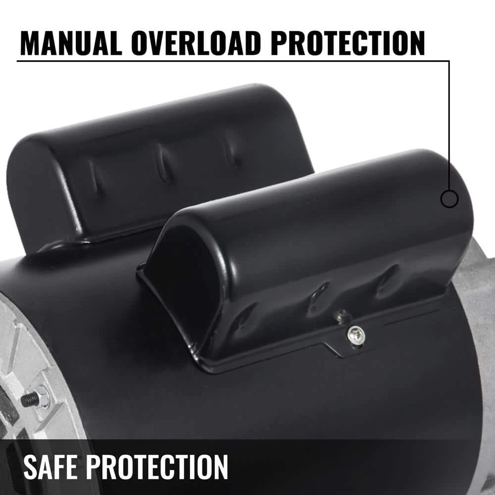 3 HP Electric Motor Single Phase AC Motor 3450 RPM 60 Hz 56 Frame SPL Rot-CCW Air Compressor Motor, 115/230 Volt by VEVOR 8 3 HP Electric Motor Single Phase AC Motor 3450 RPM 60 Hz 56 Frame SPL Rot-CCW Air Compressor Motor, 115/230 Volt by VEVOR - Image 6