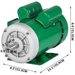2 Hp Electric Motor 143/5T Frame Single Phase Motor 1800 RPM 60 Hz Air Compressor Motor Suit for Agricultural Machinery by VEVOR -AC WORKS Shop vevor motor parts accessories jldj2hp1800rpm143v6 d4 1000