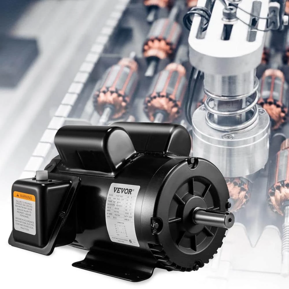 5 HP Electric Compressor Motor 3450 RPM 143 T/56 T Frame Single Phase 7/8 in. Shaft Diameter Air Compressor Motor by VEVOR 11 5 HP Electric Compressor Motor 3450 RPM 143 T/56 T Frame Single Phase 7/8 in. Shaft Diameter Air Compressor Motor by VEVOR - Image 9