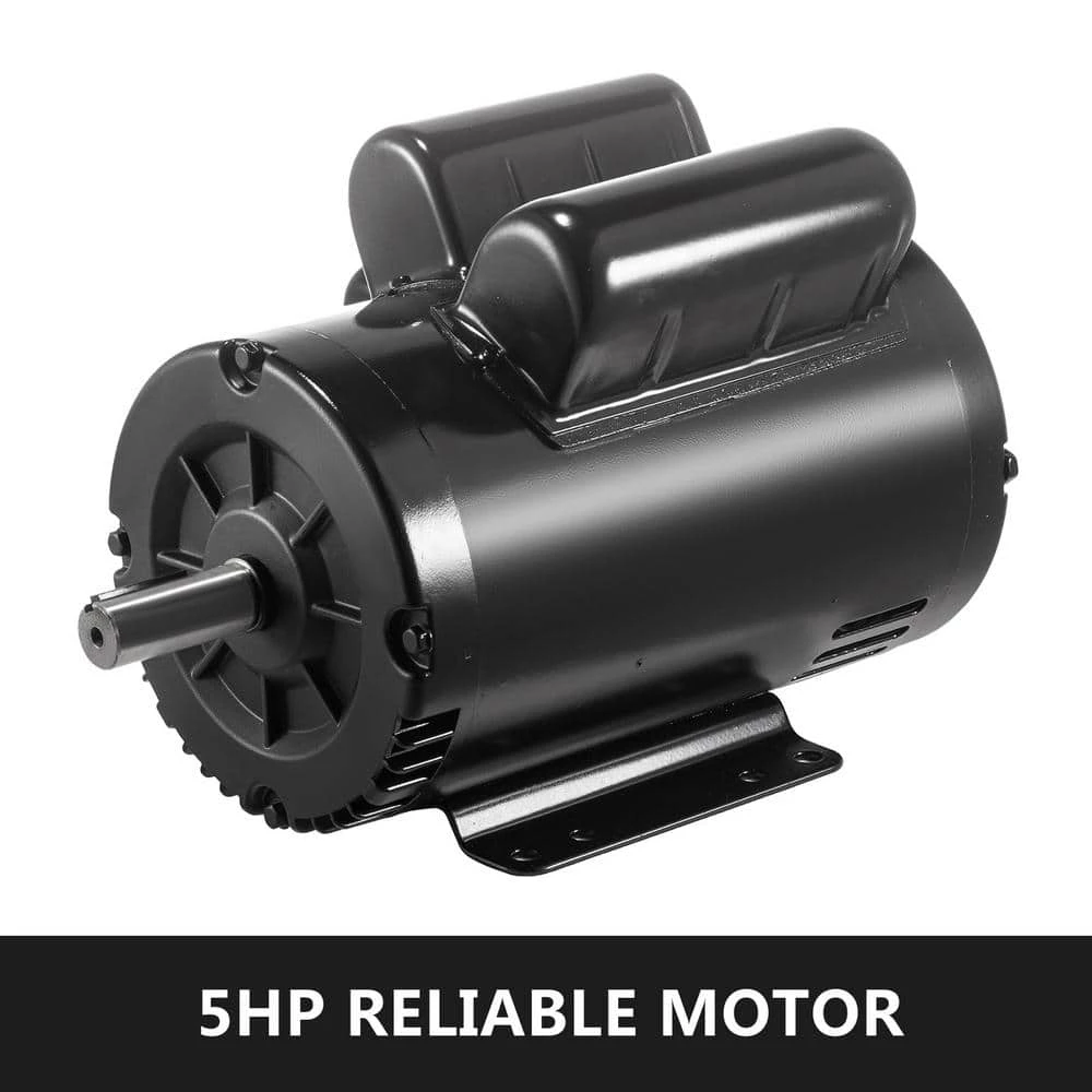 5 HP Electric Compressor Motor 3450 RPM 143 T/56 T Frame Single Phase 7/8 in. Shaft Diameter Air Compressor Motor by VEVOR 4 5 HP Electric Compressor Motor 3450 RPM 143 T/56 T Frame Single Phase 7/8 in. Shaft Diameter Air Compressor Motor by VEVOR - Image 2