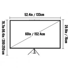 60 in. Tripod Projector Screen with Stand 16:9 4K HD Projection Screen Wrinkle-Free Height Adjustable Portable Screen by VEVOR 16 60 in. Tripod Projector Screen with Stand 16:9 4K HD Projection Screen Wrinkle-Free Height Adjustable Portable Screen by VEVOR -AC WORKS Shop vevor projector screens typmdzcy60169tjzjv0 76 1000