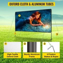 90 in. Outdoor Movie Screen with Stand Portable Movie Screen 16:9 HD Wide Angle Projector Screen for Office Home Theater by VEVOR 13 90 in. Outdoor Movie Screen with Stand Portable Movie Screen 16:9 HD Wide Angle Projector Screen for Office Home Theater by VEVOR -AC WORKS Shop vevor projector screens typmydstypm90kxb2v0 1f 1000