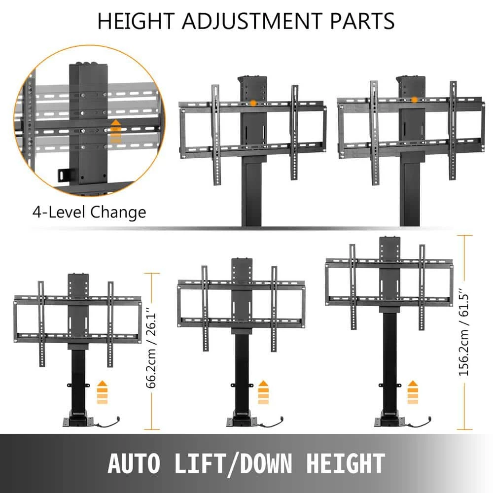 Motorized TV Lift Stroke Length 35 in. Motorized TV Mount Fit for 32-65 in. TV Lift with Height Adjust 28.7-64.2 in. by VEVOR 5 Motorized TV Lift Stroke Length 35 in. Motorized TV Mount Fit for 32-65 in. TV Lift with Height Adjust 28.7-64.2 in. by VEVOR - Image 3