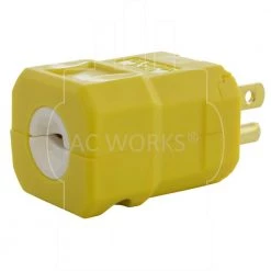 15 Amp 125-Volt NEMA 5-15P Square Household Plug with UL, C-UL Approval by AC WORKS -AC WORKS Shop yellow ac works electrical plugs connectors asq515p yw 44 1000